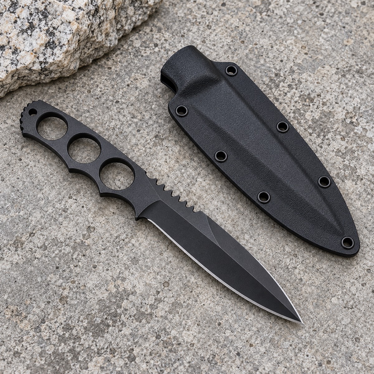 Ridgeback fixed blade knife and sheath